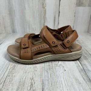Earth Leather Adjustable Sport Mira Azore Alpaca Noisette Sandals #1233